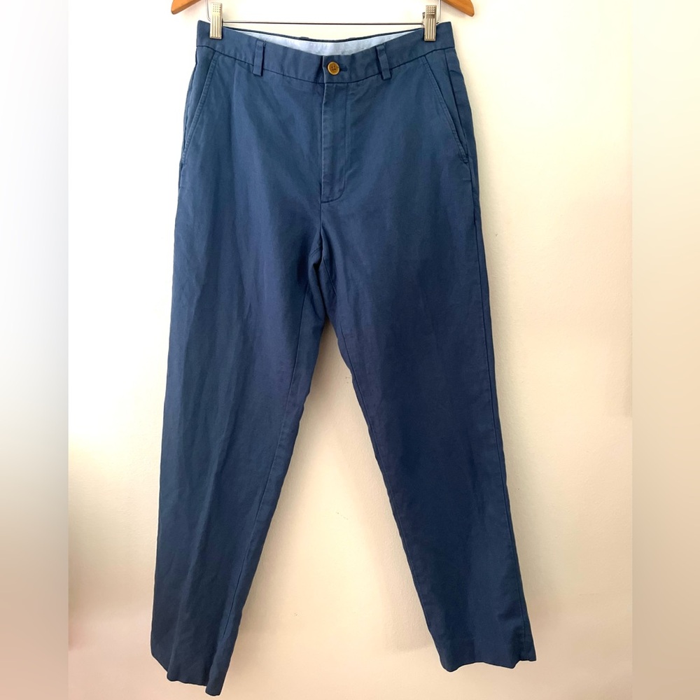 Brooks Brothers Linen Pants 33x32 Blue Clark Baird McNutt Dress Casual Linen